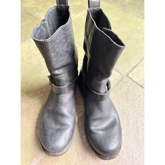 RAG & BONE Moto Boots Women’s Size 37 US 7 Black Leather Stud Strap Ankle Boots - Picture 9 of 11